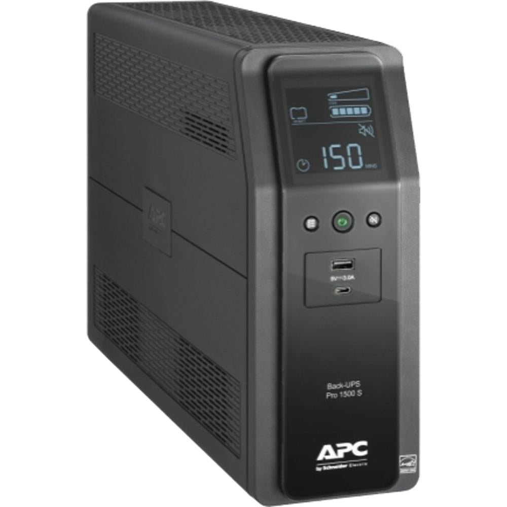 APC Back UPS Pro 1500VA Uninterruptible Power Supply (UPS) - BR1500MS2 - Battery Backup for Home & Office Electronics, Computers & Network Equipment