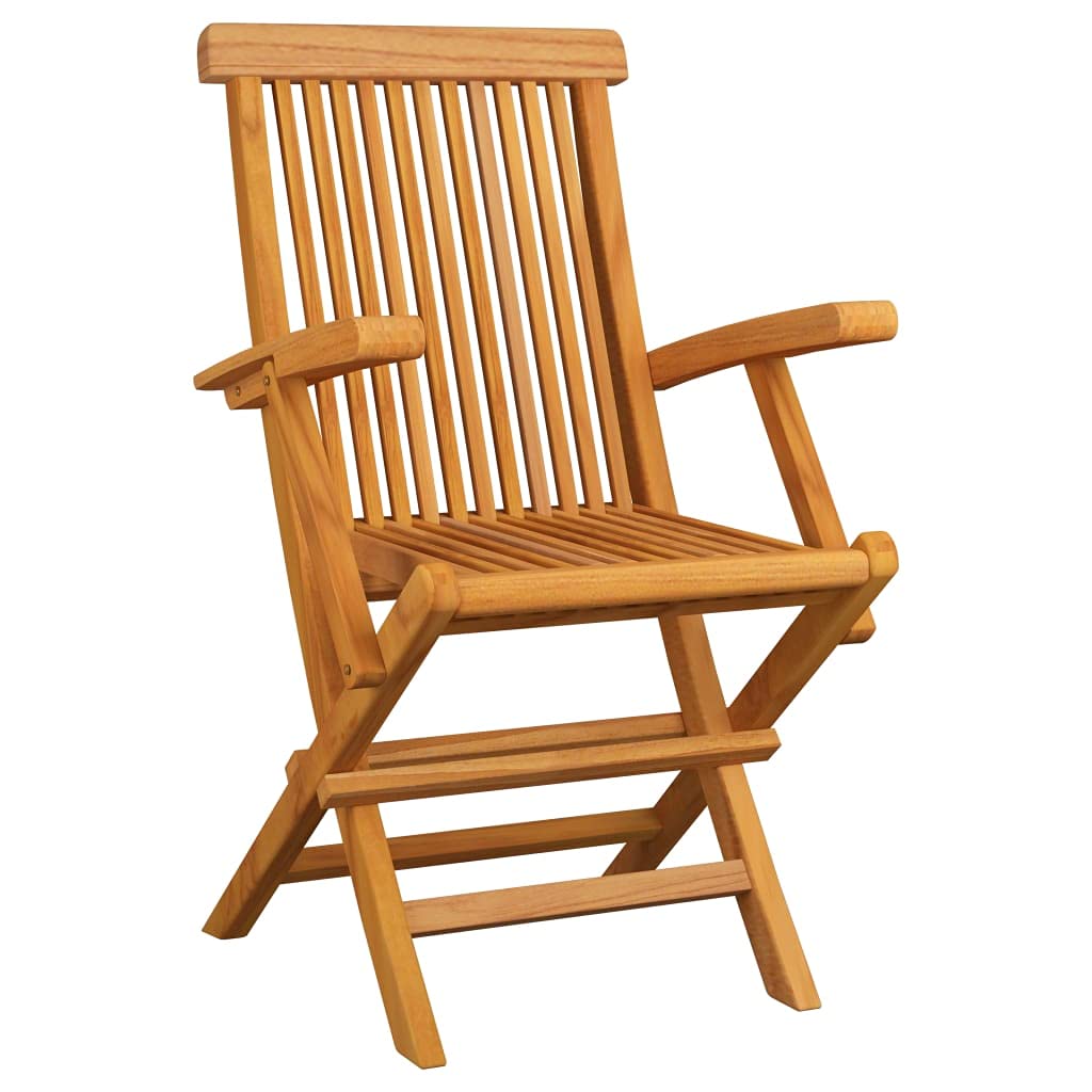 4-Piece Solid Teak Wood Folding Patio Chairs - Outdoor Lounge Seating for Garden, Poolside, Deck, Backyard & Porch - Perfect for Relaxing, Sunbathing and Outdoor Gatherings