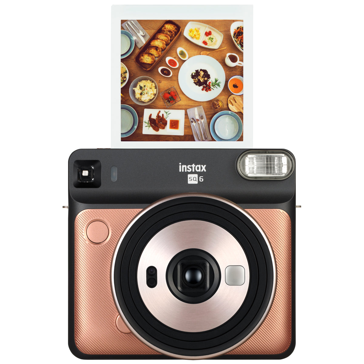 Fujifilm INSTAX Square SQ6 Instant Camera - Blush Gold | Instant Film Photography for Travel, Parties & Memories | Polaroid-Style Square Format Prints