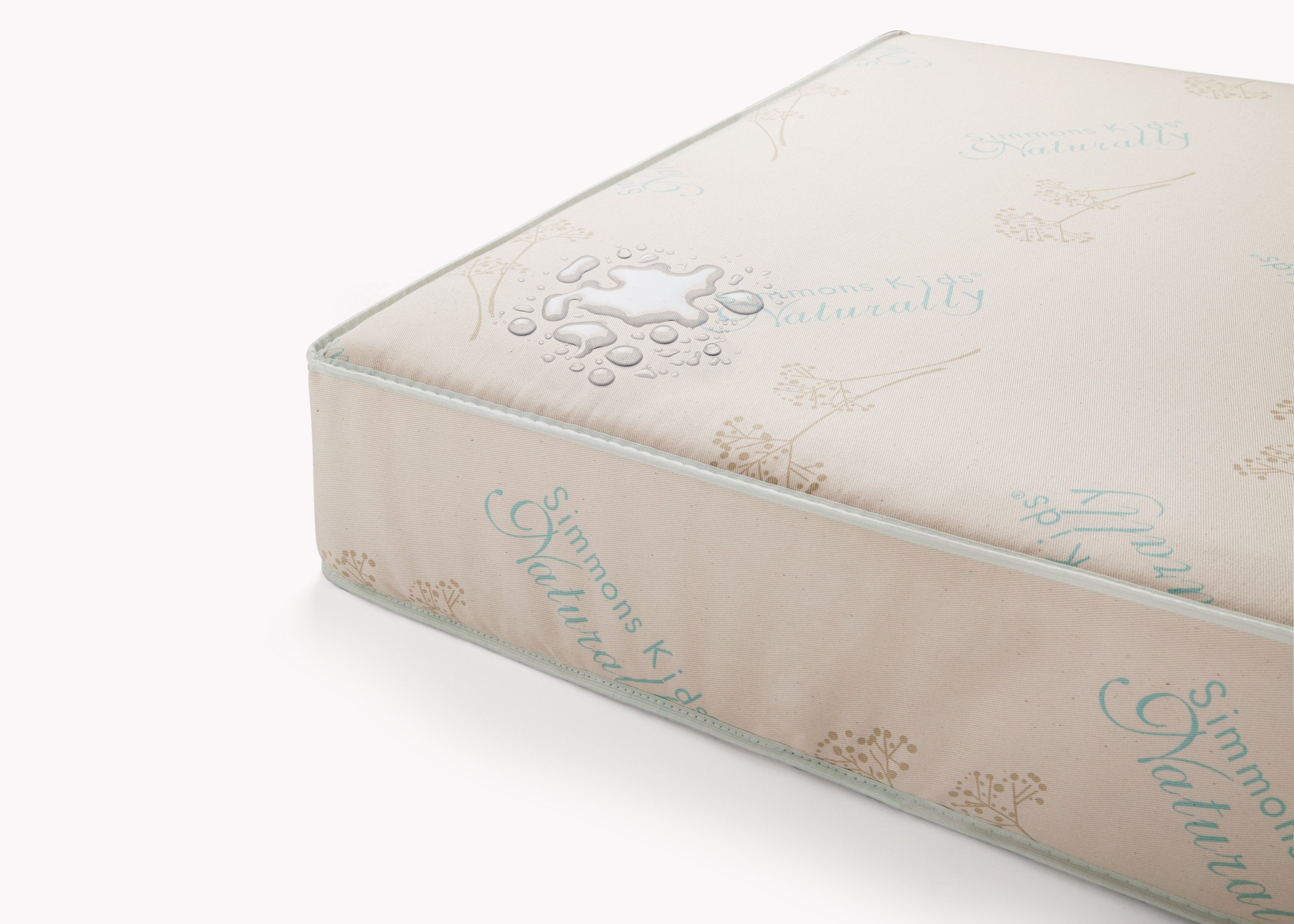 Simmons Kids® Naturally Crib and Toddler Mattress - Organic, Hypoallergenic & Waterproof - Perfect for Nursery, Daycare & Travel Use