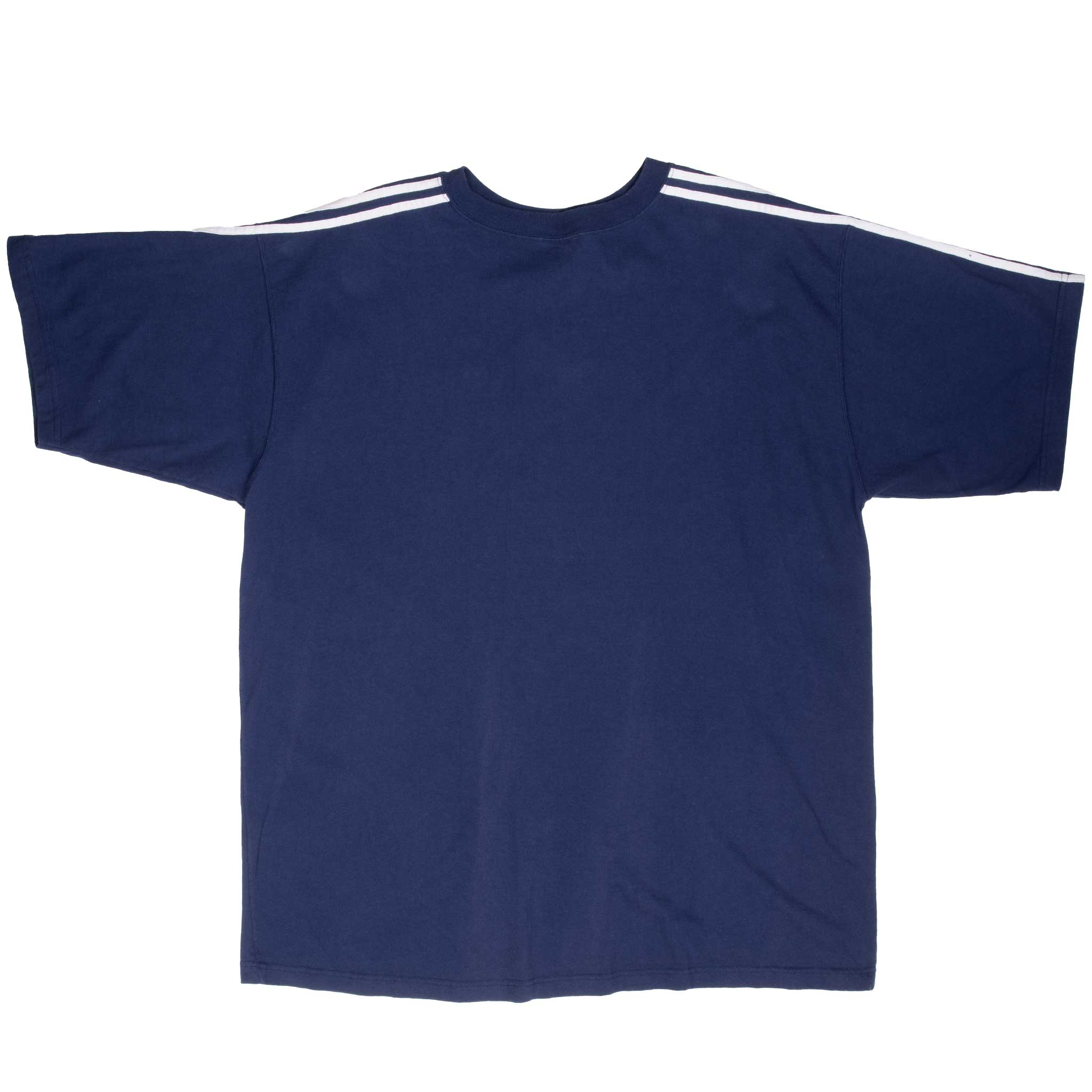 Vintage 1990s Adidas Navy Blue T-Shirt XL - Retro Sportswear for Men, Casual Wear & 90s Fashion Collection