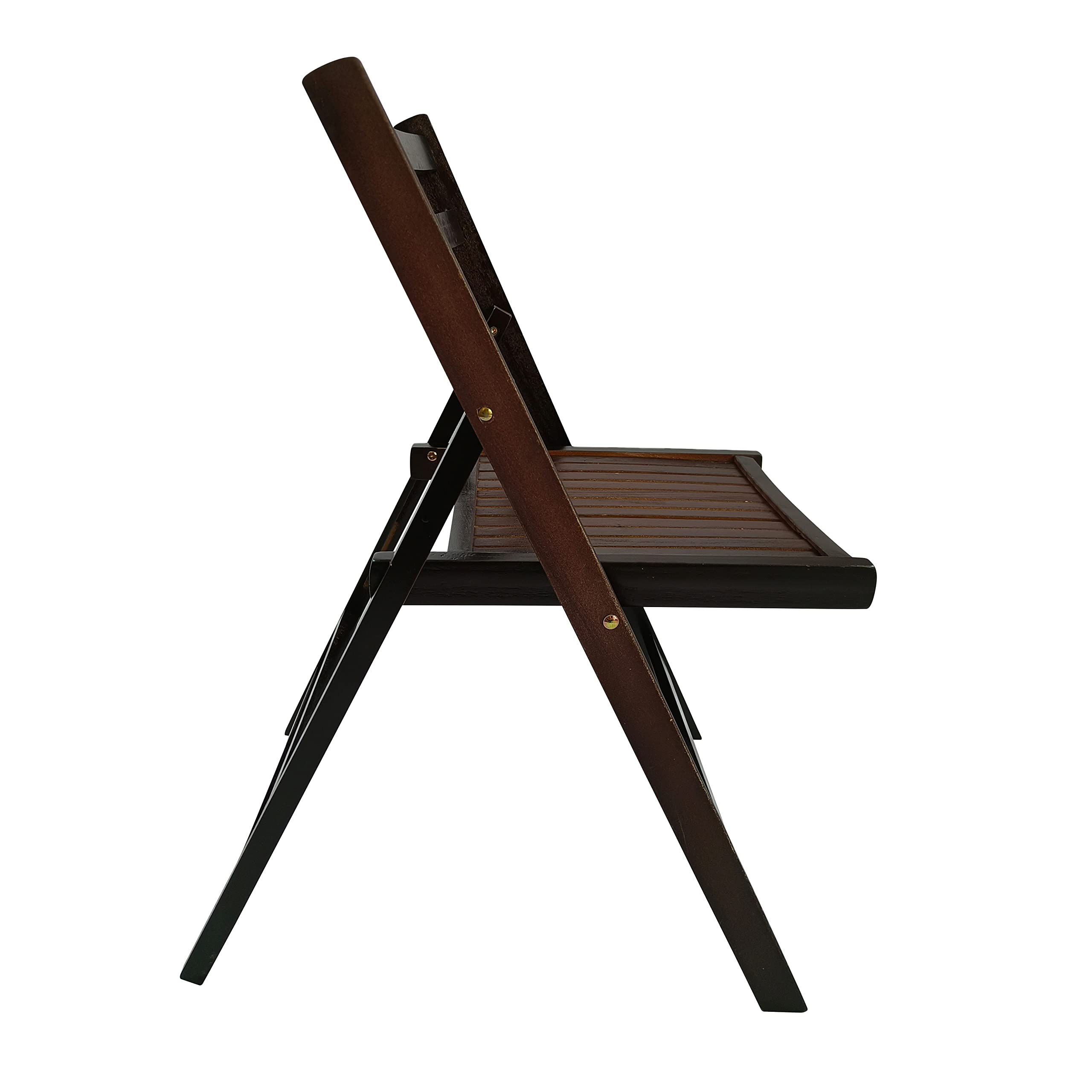 HomVent 4-Pack Wooden Folding Chairs - Lightweight Portable Patio Chairs with Slatted Design & Hollow Back - Perfect for Living Room, Garden, Balcony, Backyard, Poolside & Outdoor Gatherings
