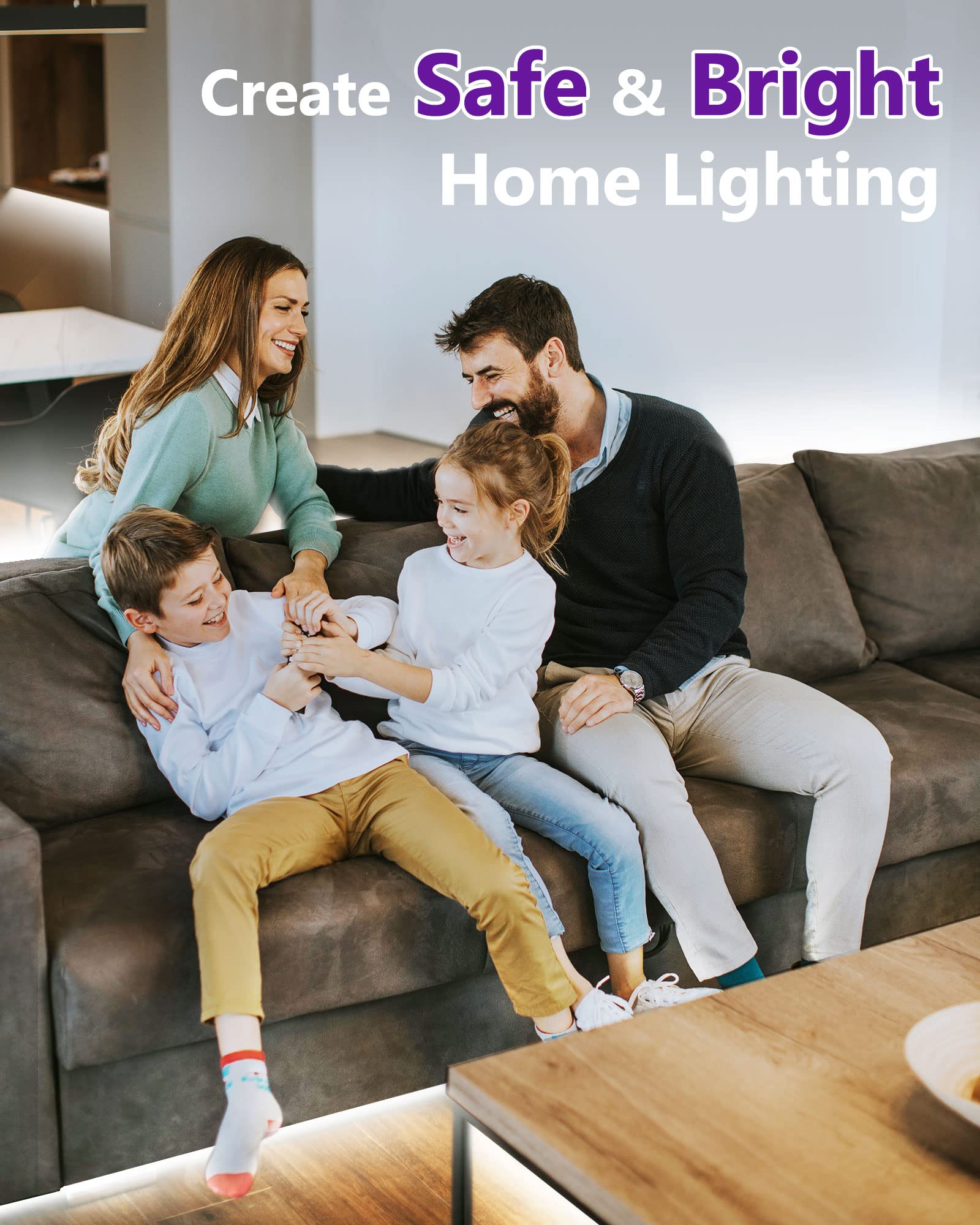 HitLights COB LED Strip Lights 5000K Cool White - 16.4ft High Density 24V Tape Light with 2560 LEDs, 350+ LM/FT, CRI 90+, IP30 - Perfect for Kitchen Lighting, Cabinet Lighting, Under Cabinet Lighting - UL Listed (Power Source Not Included)