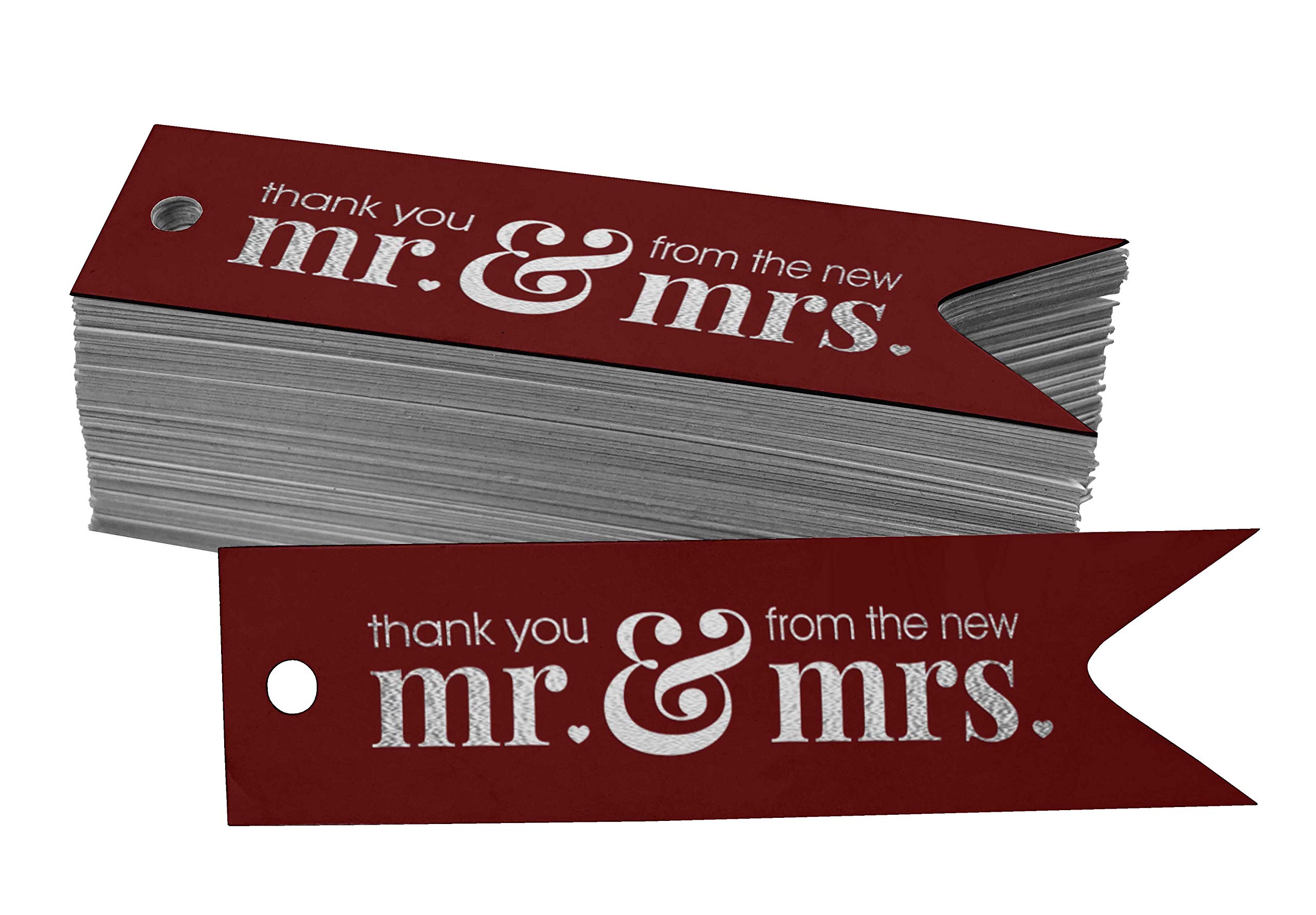 50 Pcs Real Silver Foil Wedding Thank You Tags - Elegant Favor Hang Tags for Bridal Shower, Anniversary & Special Events - Perfect for Gift Wrapping & Party Decorations