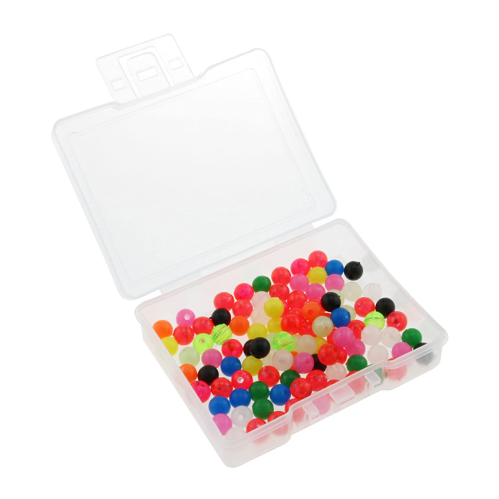 E-outstanding 100pcs 5mm Glow in the Dark Fishing Beads Set - Round Float Night Fishing Lures & Baits Accessories for Trout, Salmon, Carp Fishing | Perfect for Night Fishing, Ice Fishing, and Deep Sea Angling