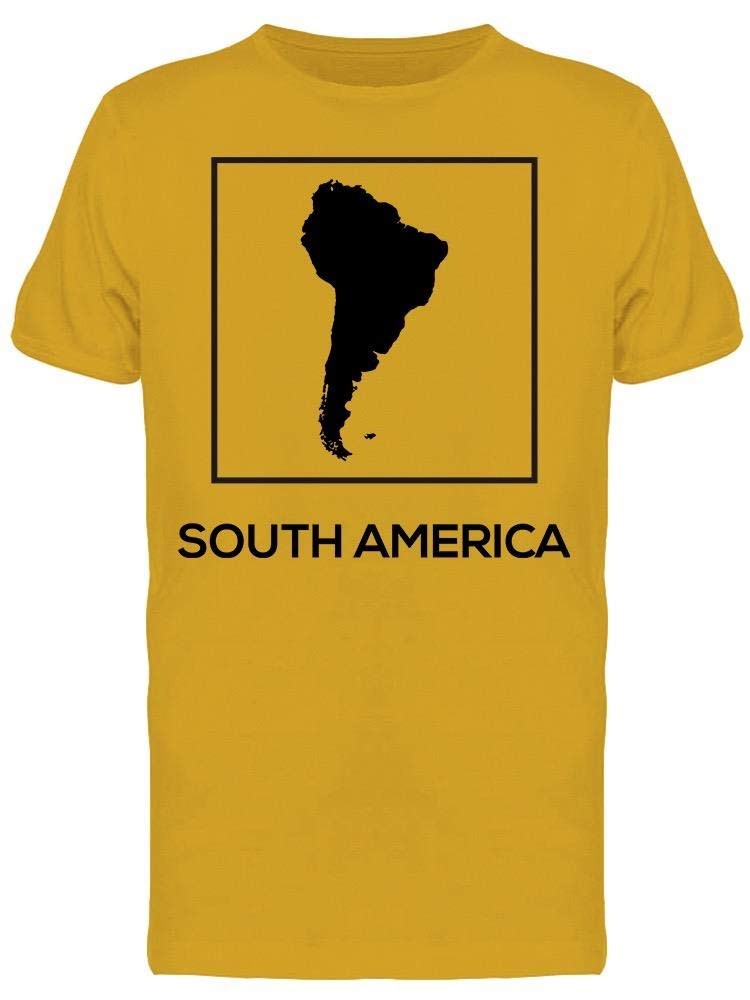 Smartprints South America Map Graphic T-Shirt for Men - Stylish Casual Wear for Travel & Geography Enthusiasts