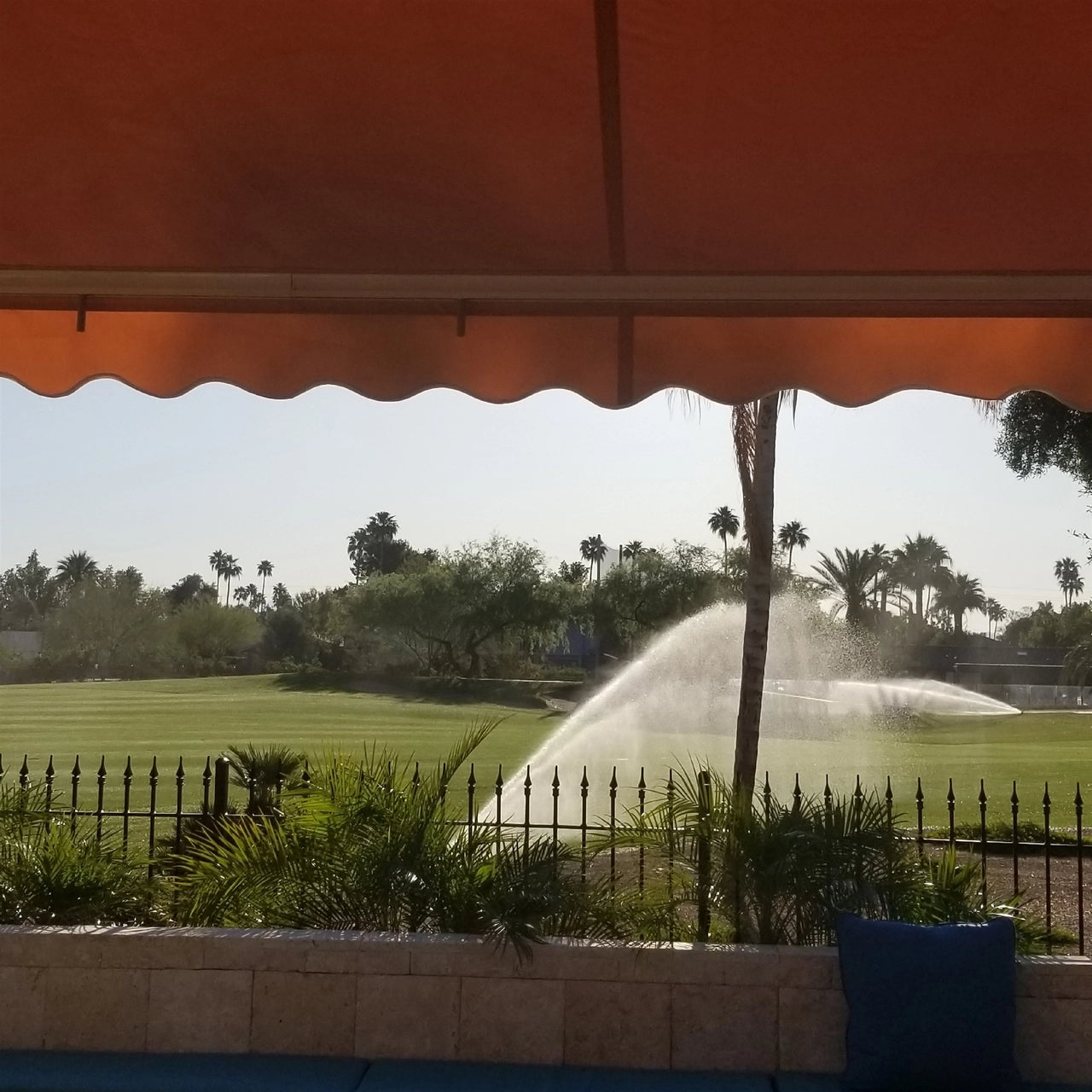 Aleko 13 x 10 Feet Motorized Retractable Patio Awning - White Frame with Sand Color Fabric - Perfect for Outdoor Shade, Deck, and Backyard Relaxation