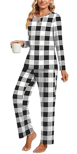 Long-black White Plaid