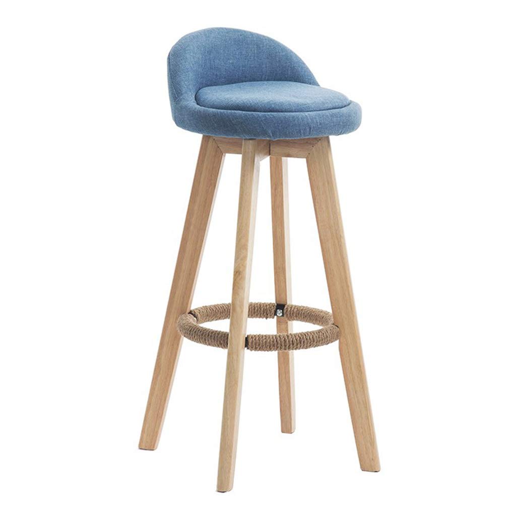 Swivel Bar Stools with Wooden Frame & Linen Upholstery - Adjustable Height Kitchen Counter Stools with Backrest & Footrest - Perfect for Home Bars, Breakfast Nooks & Small Space Dining