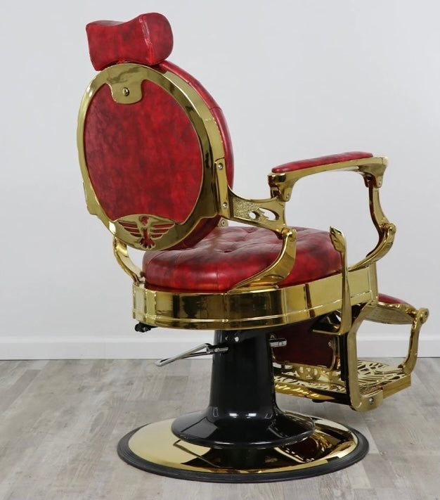 Professional Phoenix Barber Chair for Salon & Home Use - Heavy Duty Adjustable Styling Chair with Hydraulic Lift for Haircuts & Grooming