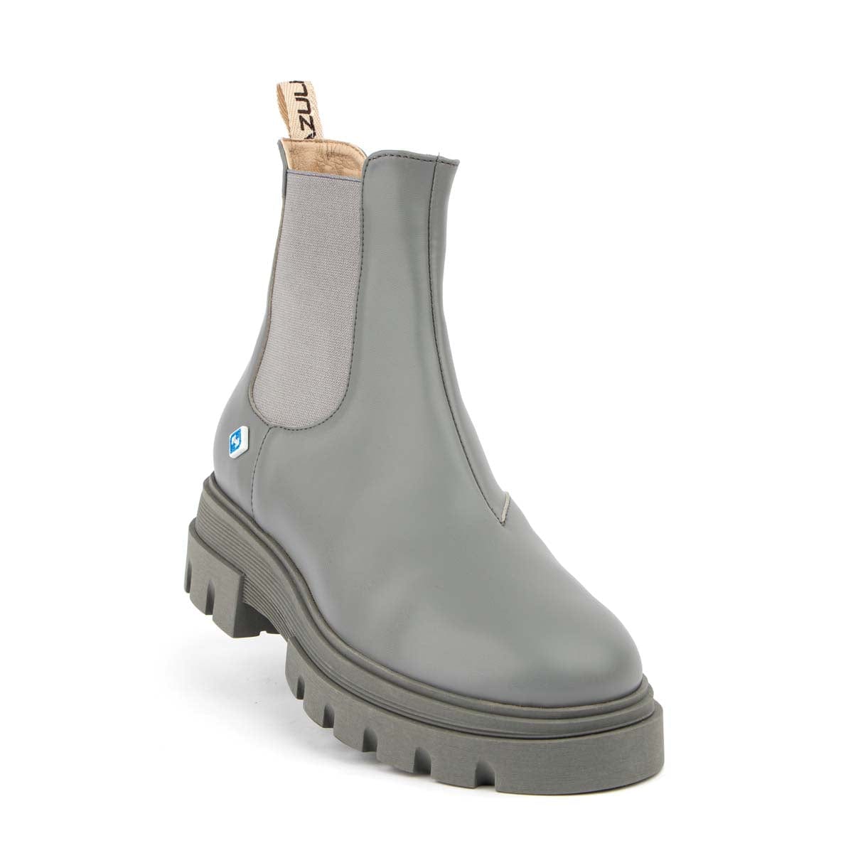 Chelsea Dallas Vegan Leather Boots for Women - Grey | Stylish & Comfortable Ankle Boots for Casual Wear & Office Outfits