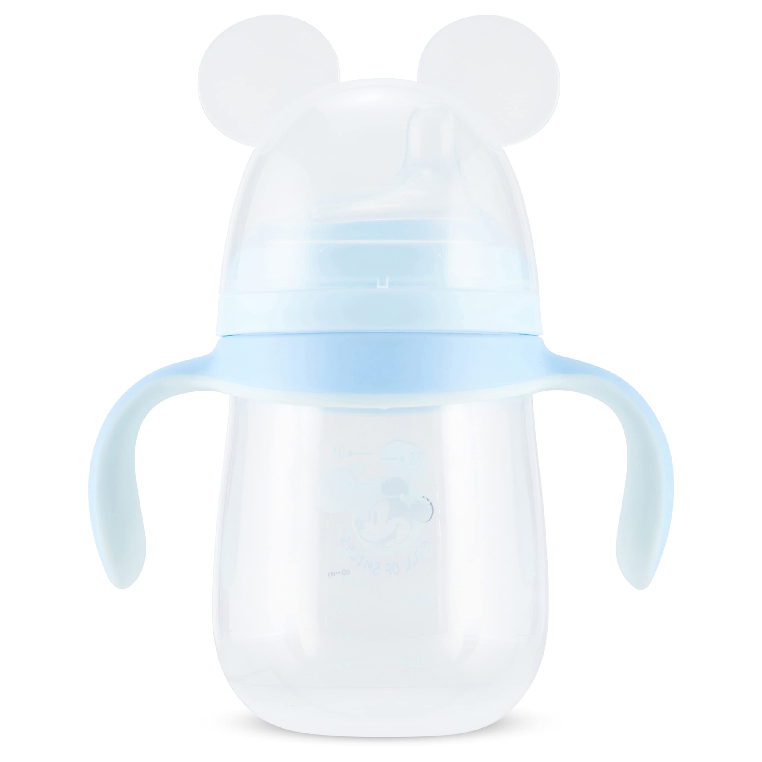 Disney Minnie Mouse & Mickey Mouse Sippy Cups for Toddlers - BPA-Free, Leak-Proof Baby Trainer Cups with Handles & Pacifier - Perfect Unisex Gift for Boys & Girls - Ideal for Daycare, Travel & Learning to Drink Independently
