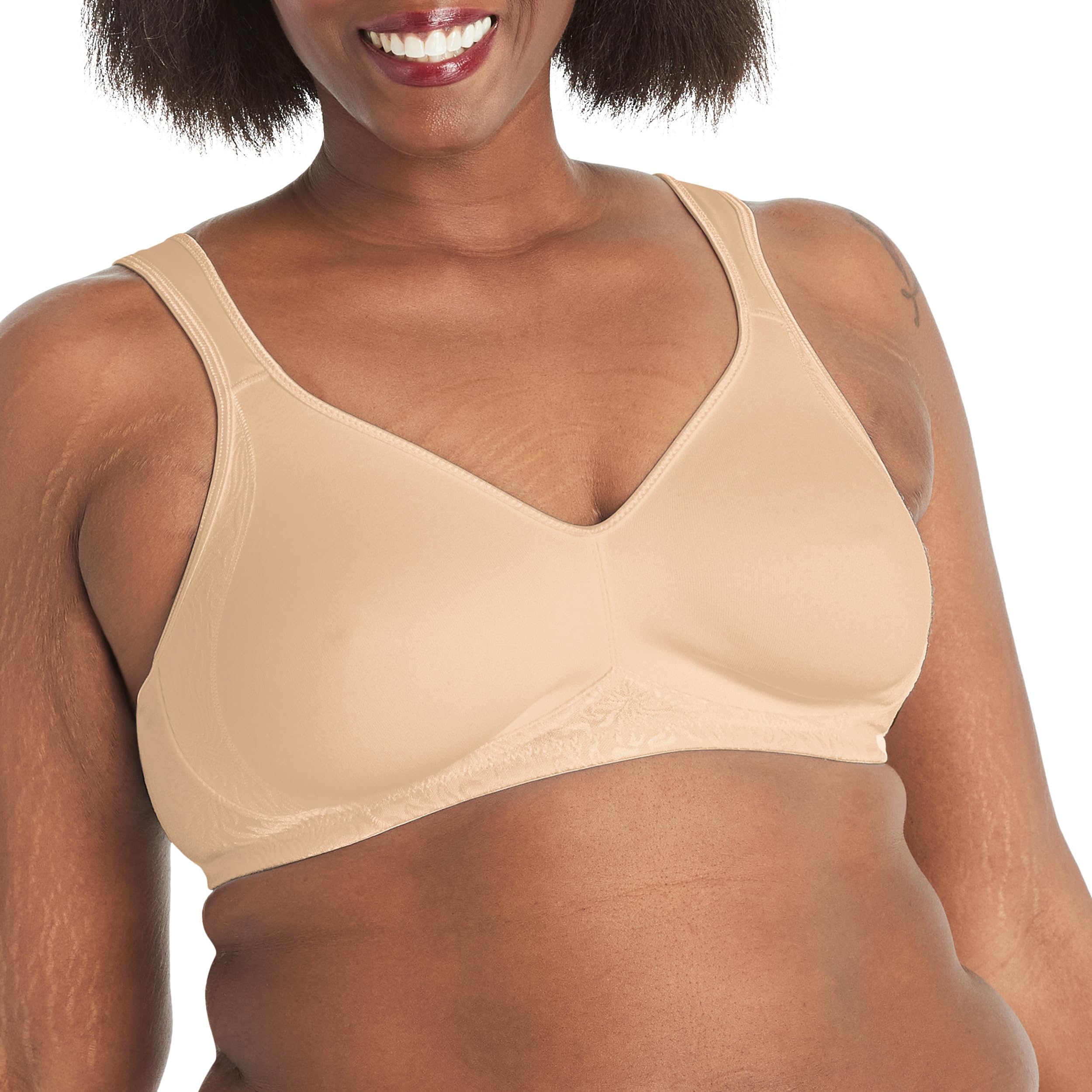 Playtex Women's 18 Hour Side & Back Smoothing Wireless Bra - Cool Comfort Wire-Free Bra (Single or 2-Pack) - Perfect for Work, Yoga & Everyday Wear