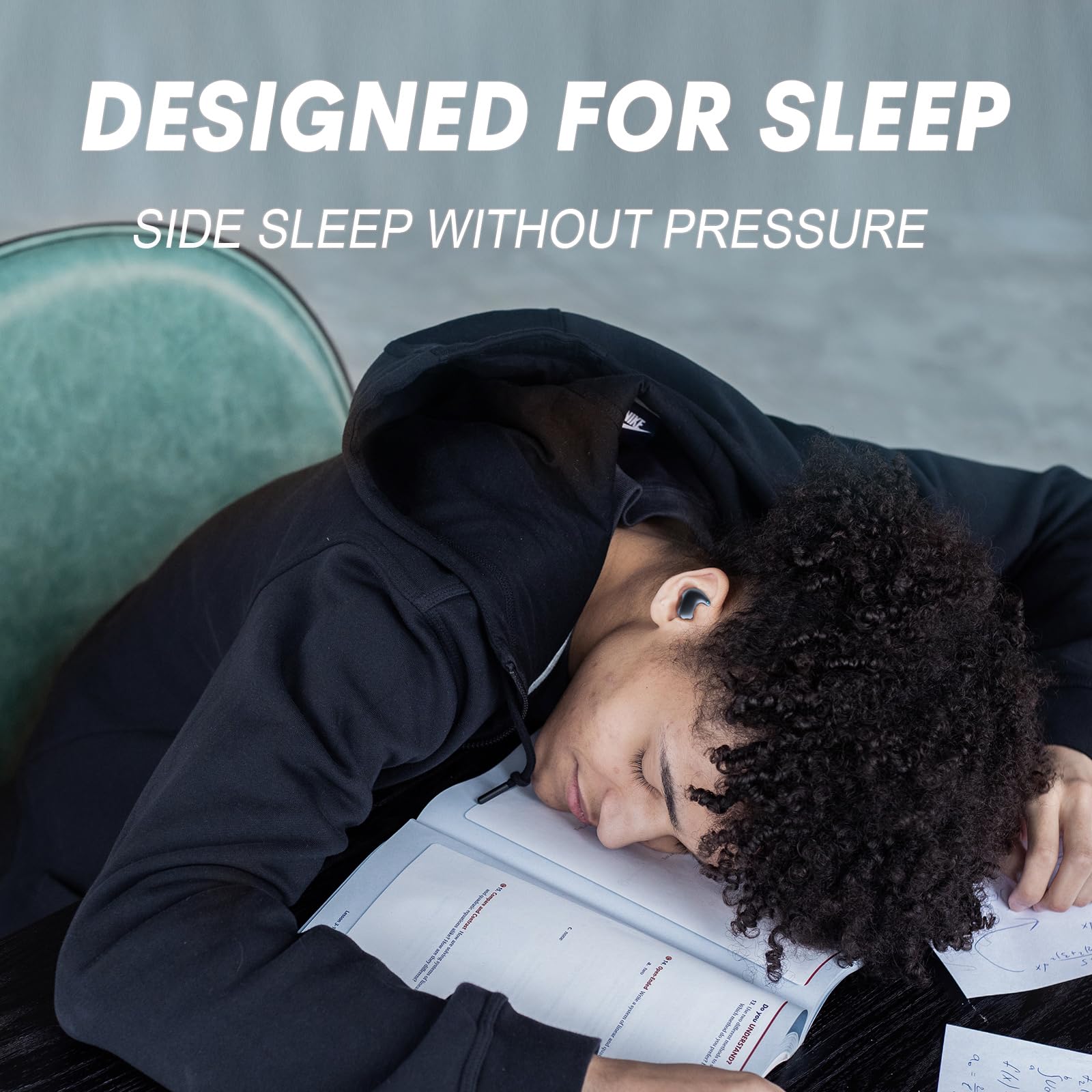 Wireless Bluetooth Sleep Headphones for Side Sleepers - Smallest Invisible Earbuds for Small Ears, Comfortable Mini Earphones for Sleeping, Travel & Meditation - Perfect for Night Use, Airplane & Office Napping