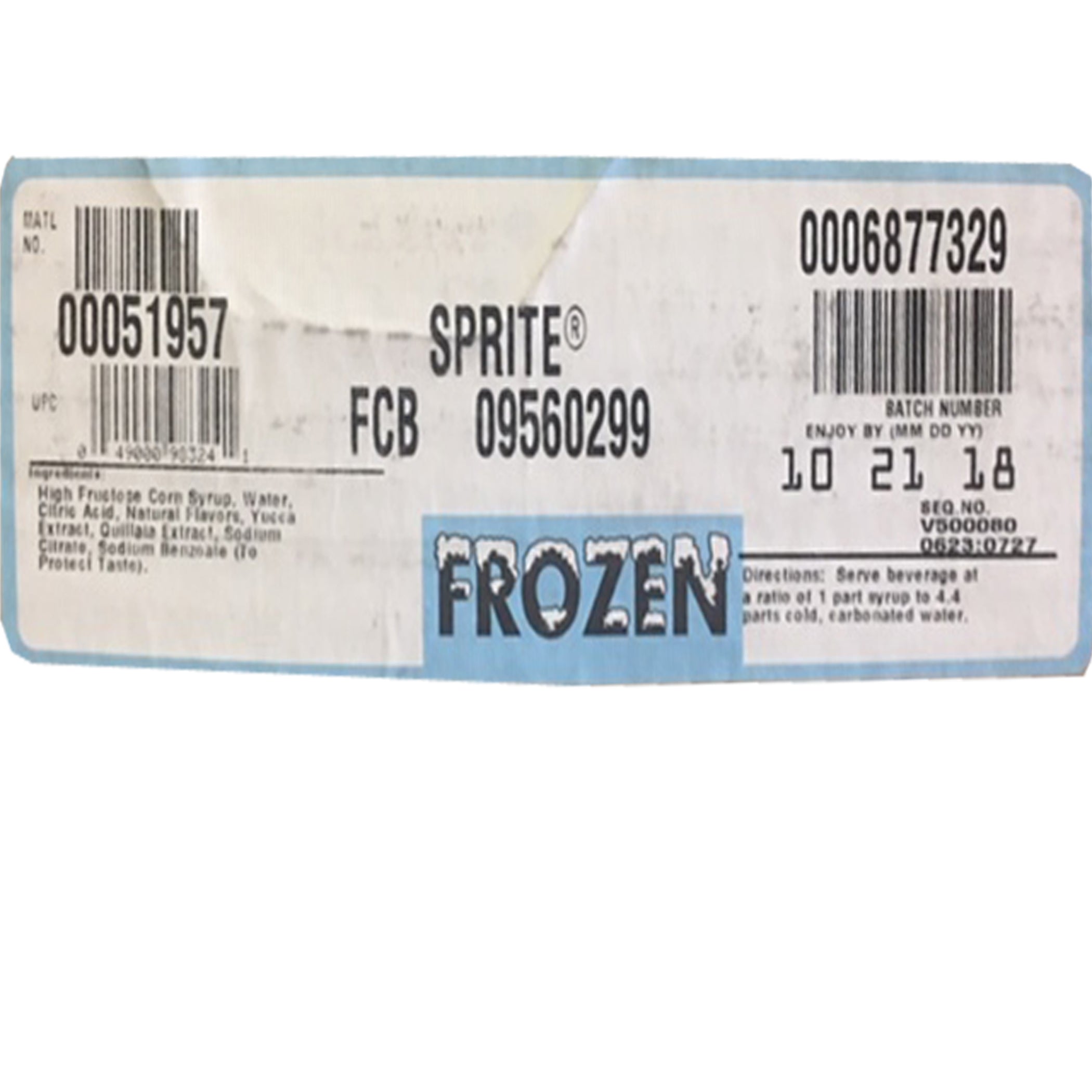 Coca Cola Frozen Carbonated Beverage (FCB) Syrup 2.5 Gallon Bag-in-Box - 5:1 Ratio Slushie Mix for Restaurants, Theaters & Convenience Stores