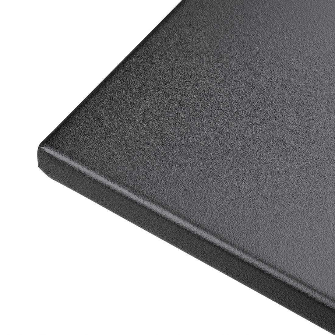 Black Steel Square Outdoor Dining Table - Pavement Style for Restaurant, Hotel, Patio & Garden Use