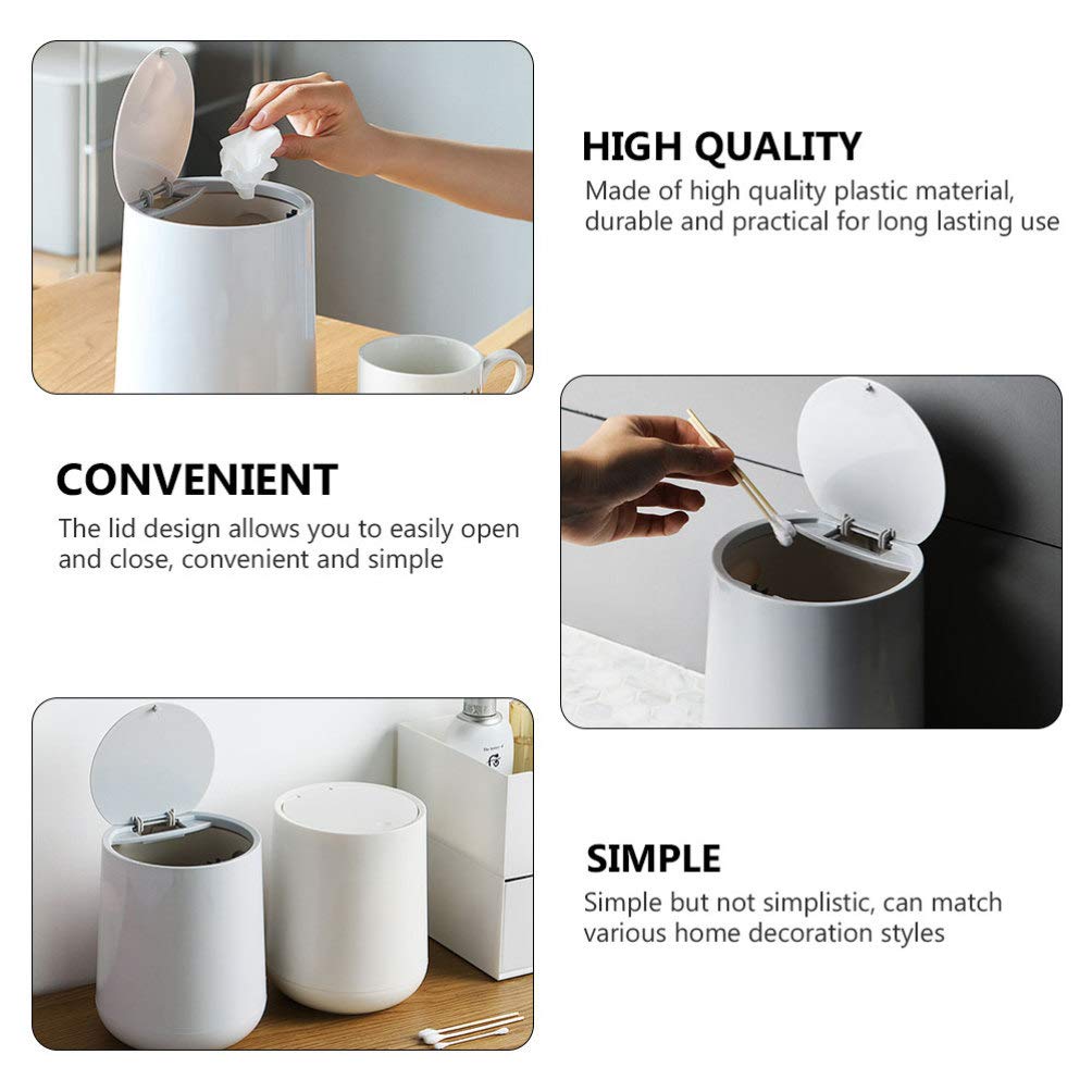 1pc Mini Trash Can - Small Waste Bin for Paper & Garbage, Lovely Desktop Trash Container for Home & Office Use - Perfect for Desks, Bathrooms, and Bedrooms