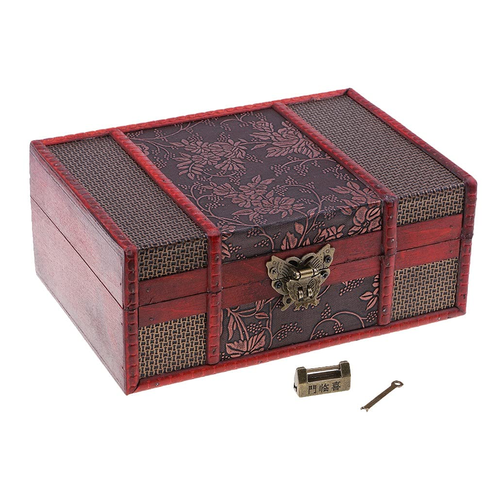 Vintage Chinese Style Wooden Jewelry Box - Handcrafted Retro Jewelry Storage Case for Bangles, Earrings & Necklaces | Perfect for Gift, Home Decor & Jewelry Organization