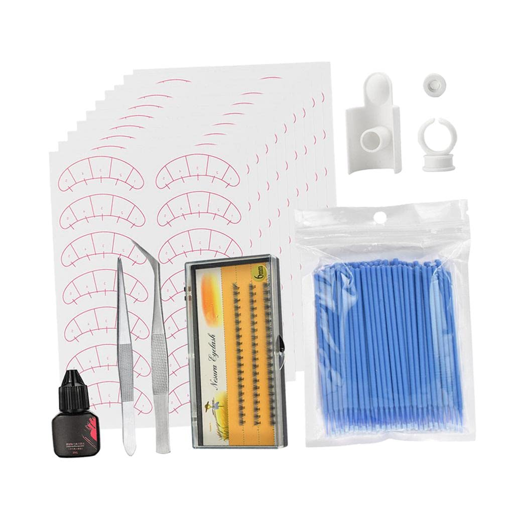 Professional Eyelash Extension Training Kit for Beginners - Lash Grafting Practice Set with Blue Lashes | Perfect for Salon Students & DIY Home Practice