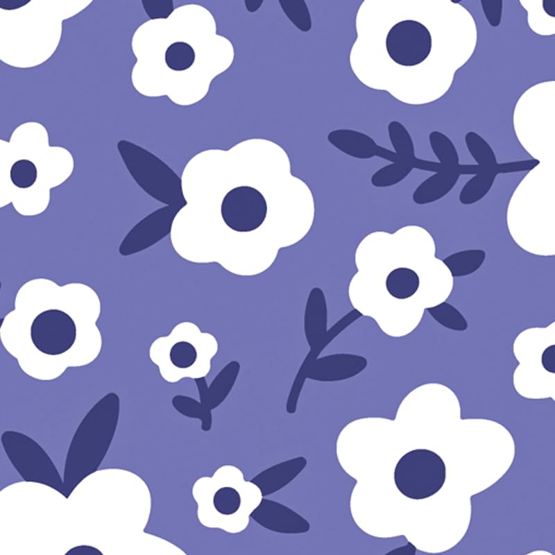Purple White Floral