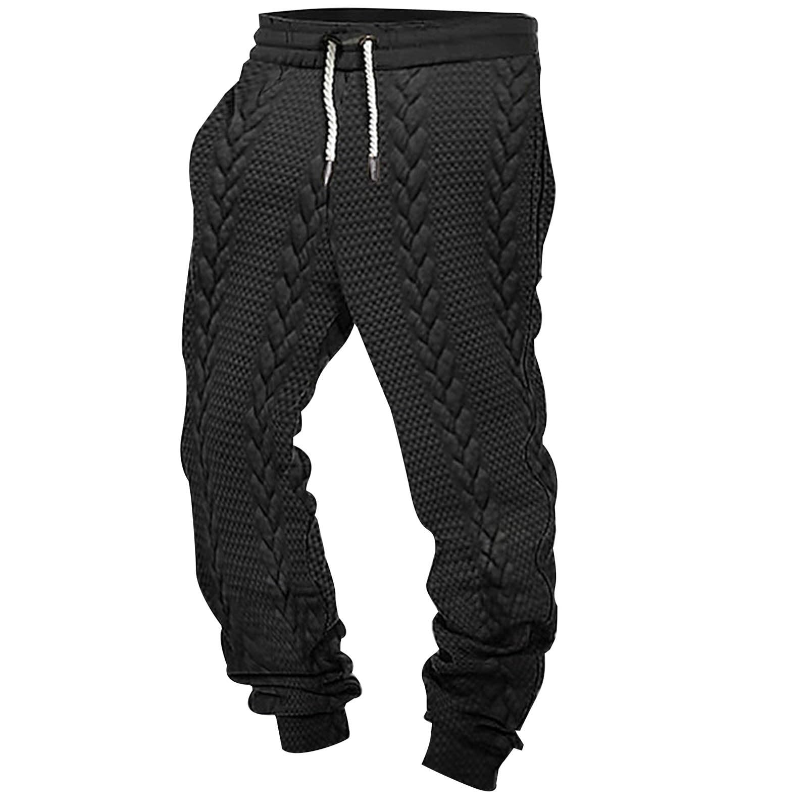 **Sdeycui Men's Waffle Sweatpants - Comfortable Joggers for Gym, Workout, Running & Sports - Athletic Pants with Pockets - Perfect for Casual Wear & Outdoor Activities**
