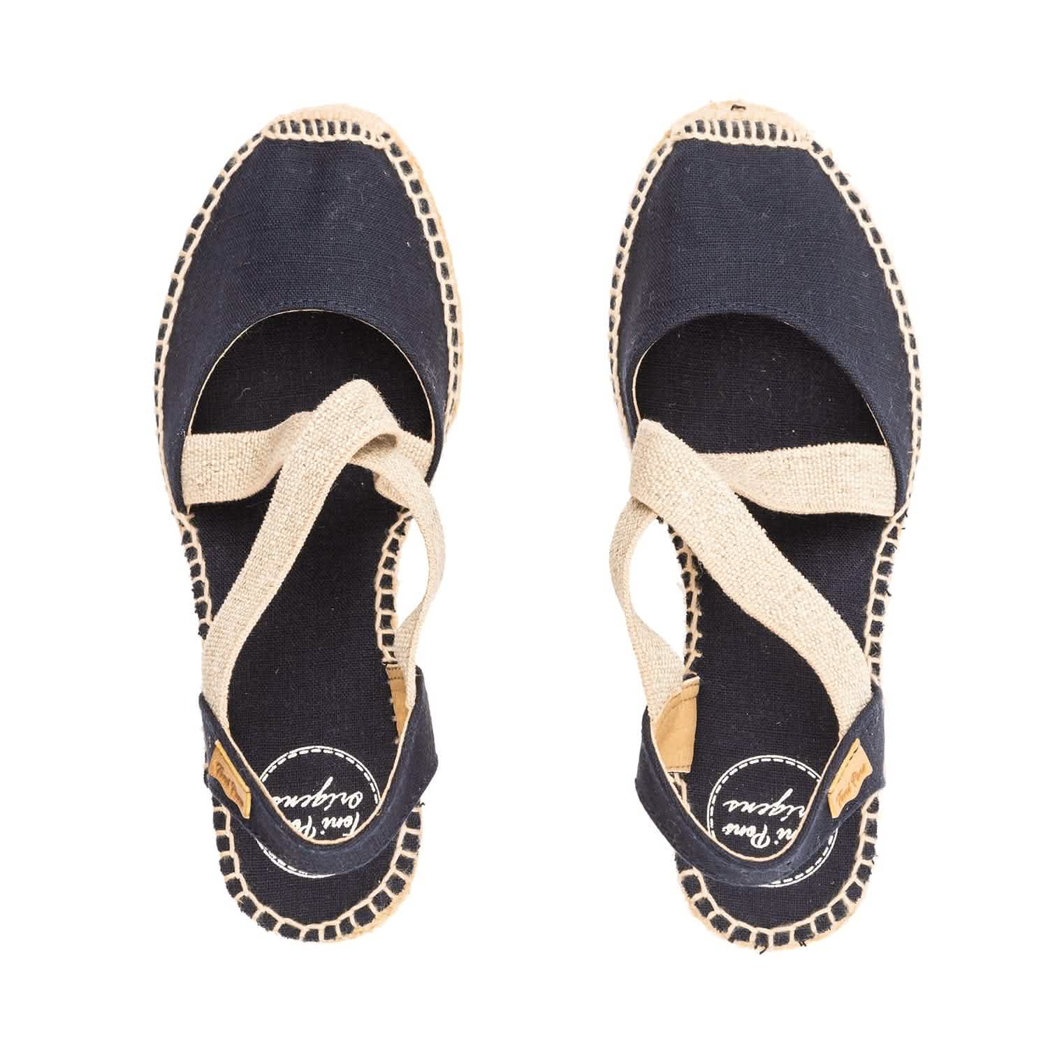 Women's Basic Linen Wedge Espadrille Shoes - Saba L | Comfortable Summer Casual Sandals for Beach, Vacation & Everyday Wear