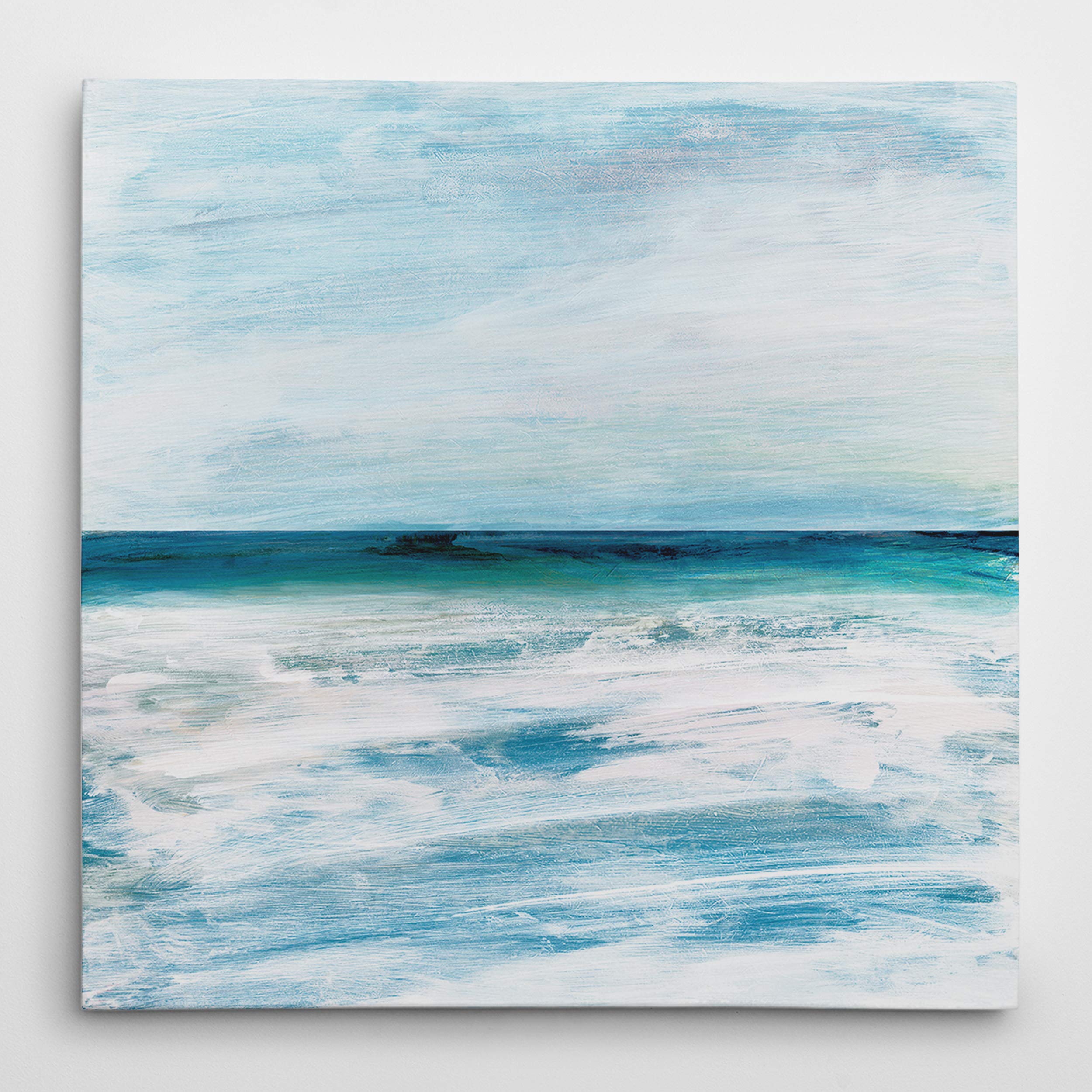 Wexford Home Azzurra Gallery Wrapped Canvas Wall Art - Modern Abstract Painting for Living Room, Bedroom & Office Decor