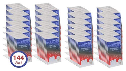 4 x 6 Inches Clear Acrylic Sign Holder - Slant Back Ad Frame & Picture Display (144 Pack) - Perfect for Retail Stores, Restaurants, and Office Organization