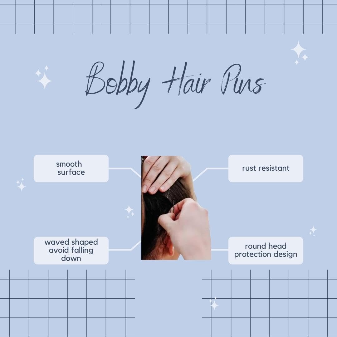 20 Pcs Women's Metal Bobby Pins & Barrettes Hair Clips - DIY Hairstyle Maker for Girls & Women - Black Hair Accessories for Wedding, Party & Everyday Styling