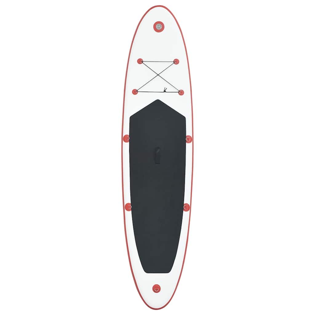 Inflatable Stand Up Paddle Board Set - 13.8ft SUP Surfboard with Paddle & Pump (Red/White) for Lakes, Rivers & Ocean Recreation