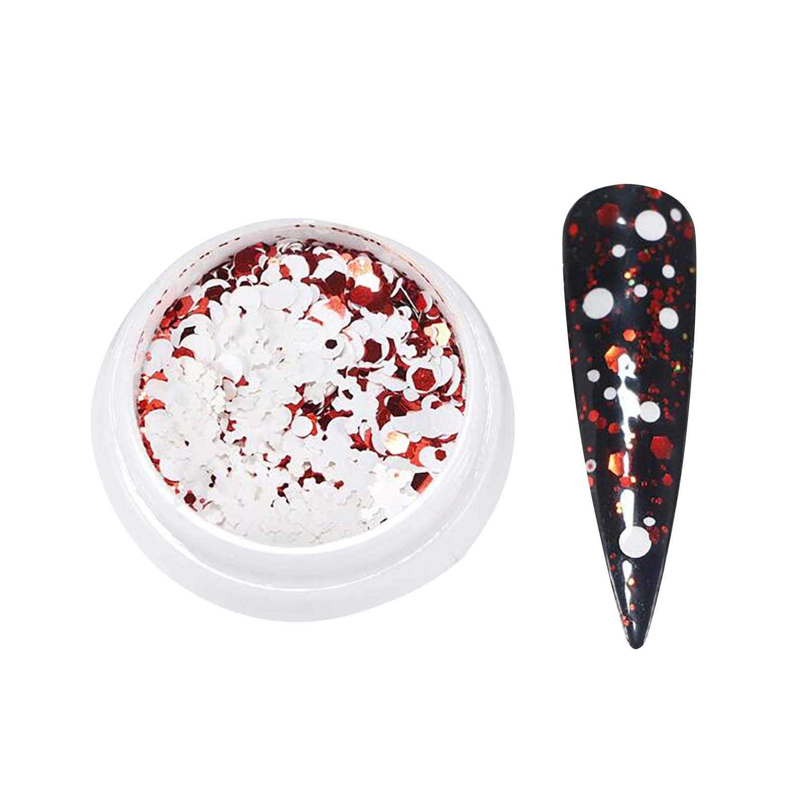 Jiusike Snowflake & Christmas Star Nail Stickers - Fashion Gel Nail Wraps for Women (Size D, One Size) | Perfect for Holiday Parties, Winter Nail Art & Festive Manicures