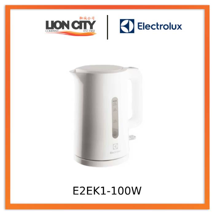 Electrolux E2EK1 100W 1.7L Electric Kettle - Fast Boiling, Auto Shut-Off, BPA-Free - Perfect for Home, Office & Tea/Coffee Lovers