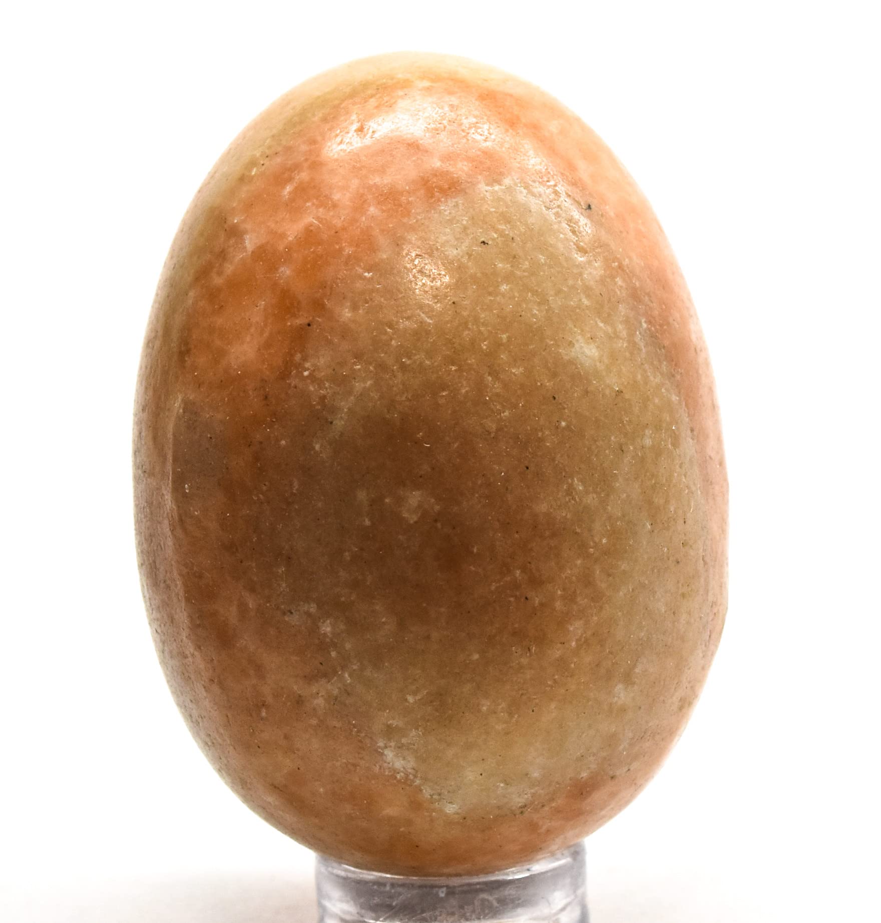 HQRP 47mm 85g Orange Golden Calcite Egg - Polished Natural Gemstone Crystal Mineral Specimen with Display Stand | Healing Stone, Meditation, Feng Shui, Home Decor, Gift Idea