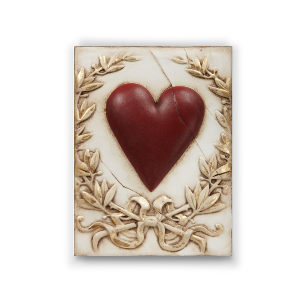 SID DICKENS Whole Heart (Retired) - Handcrafted Wooden Wall Art Plaque - Vintage Home Decor for Living Room, Bedroom & Office