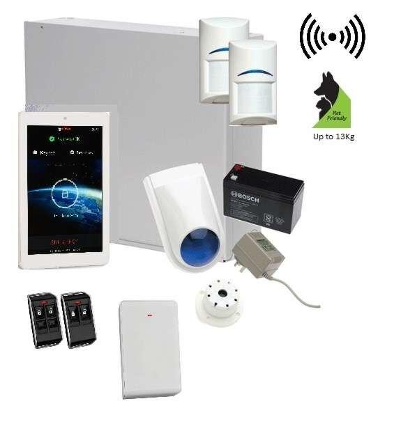 Bosch Solution 3000 Wireless Home Security Alarm System with 2 Tritech Detectors & 7