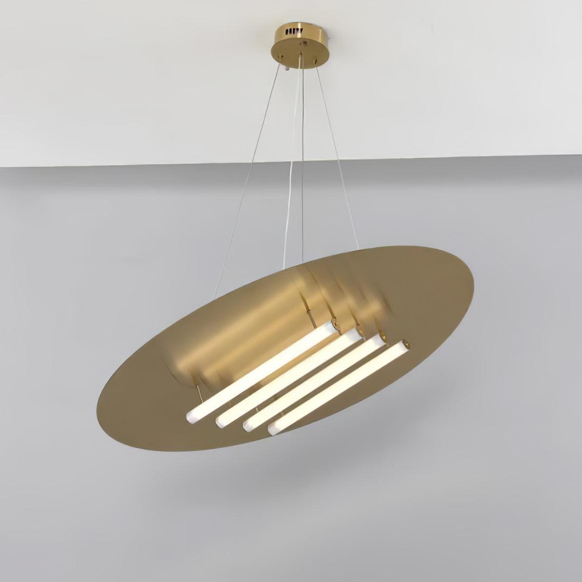 Modern Big Disc Pendant Light - Industrial Style Ceiling Hanging Lamp for Dining Room, Kitchen Island, Living Room & Bedroom Lighting