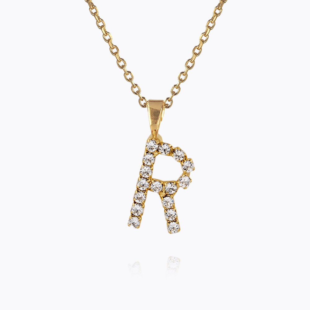 Personalized Mini Letter Necklace with Genuine Crystals - Custom Initial Pendant Jewelry for Women - Perfect Gift for Birthday, Anniversary & Valentine's Day - Elegant Everyday Wear & Special Occasions