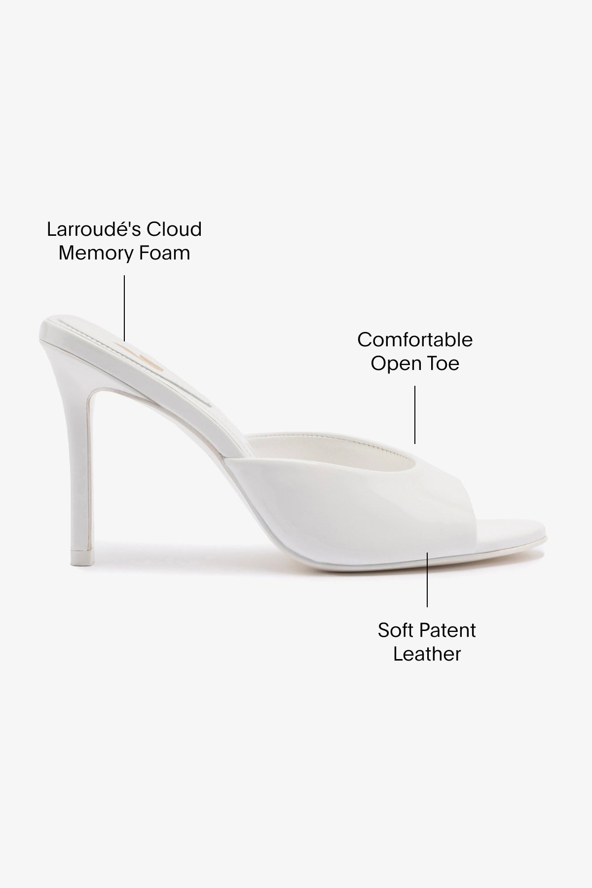 Jasmine Hi Mule White Leather Women's Shoes - Comfortable Slip-On Mules for Casual Wear, Office & Everyday Outfits