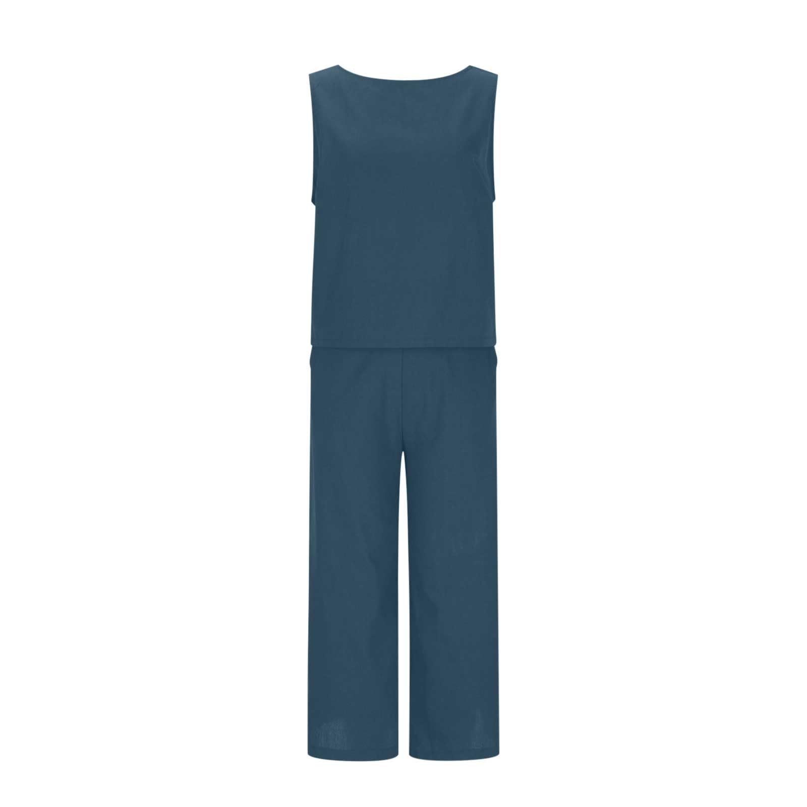**Plus Size Linen Pants for Women – Comfortable Dress Pants & Lounge Pants Set, Casual Holiday Outfit 2024, Matching Sweatsuit for Travel, Christmas & Everyday Wear – Green**