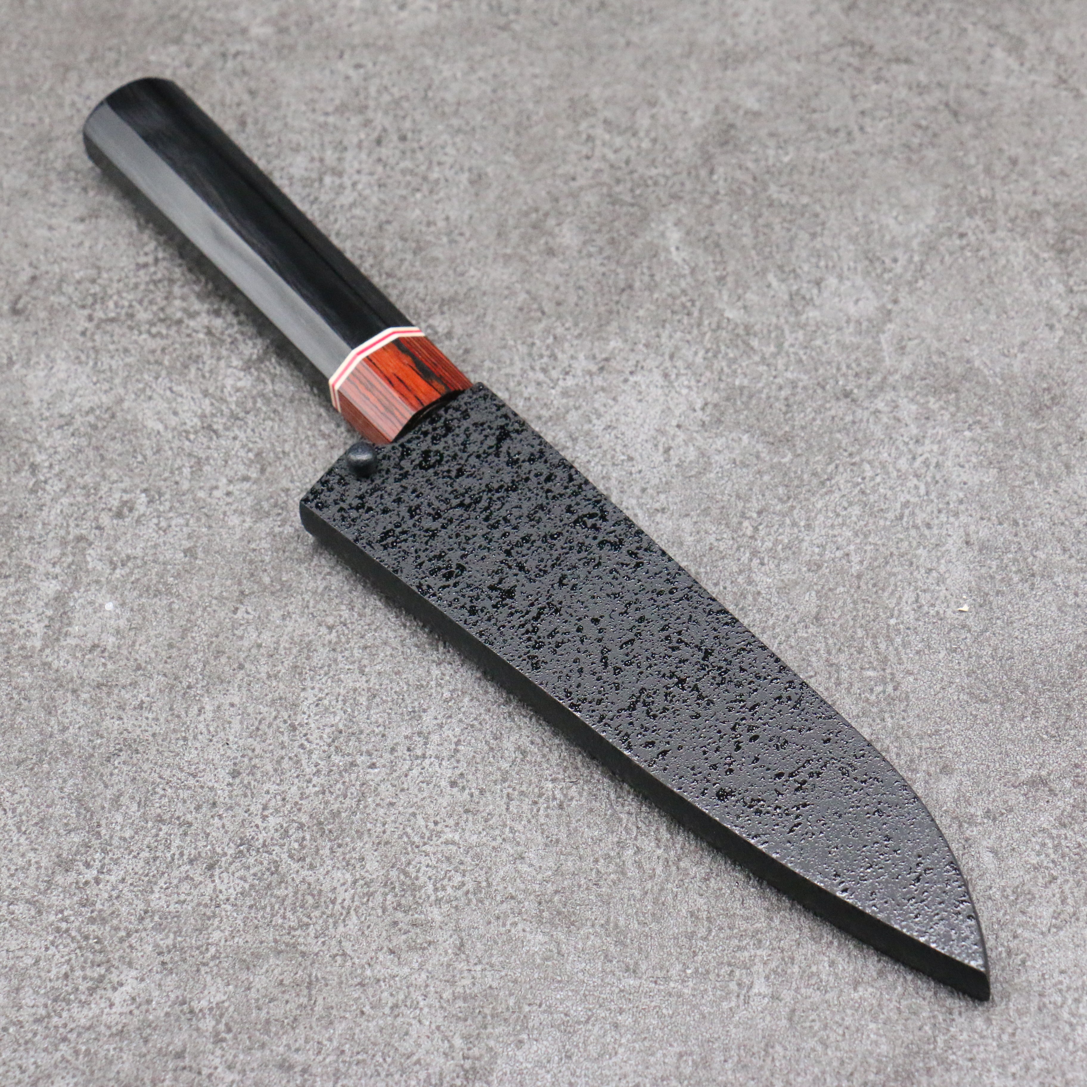 Premium Kuroshime Magnolia Sheath for 135mm Small Santoku Knife with Plywood Pin - Perfect for Kitchen Storage & Japanese Knife Protection
