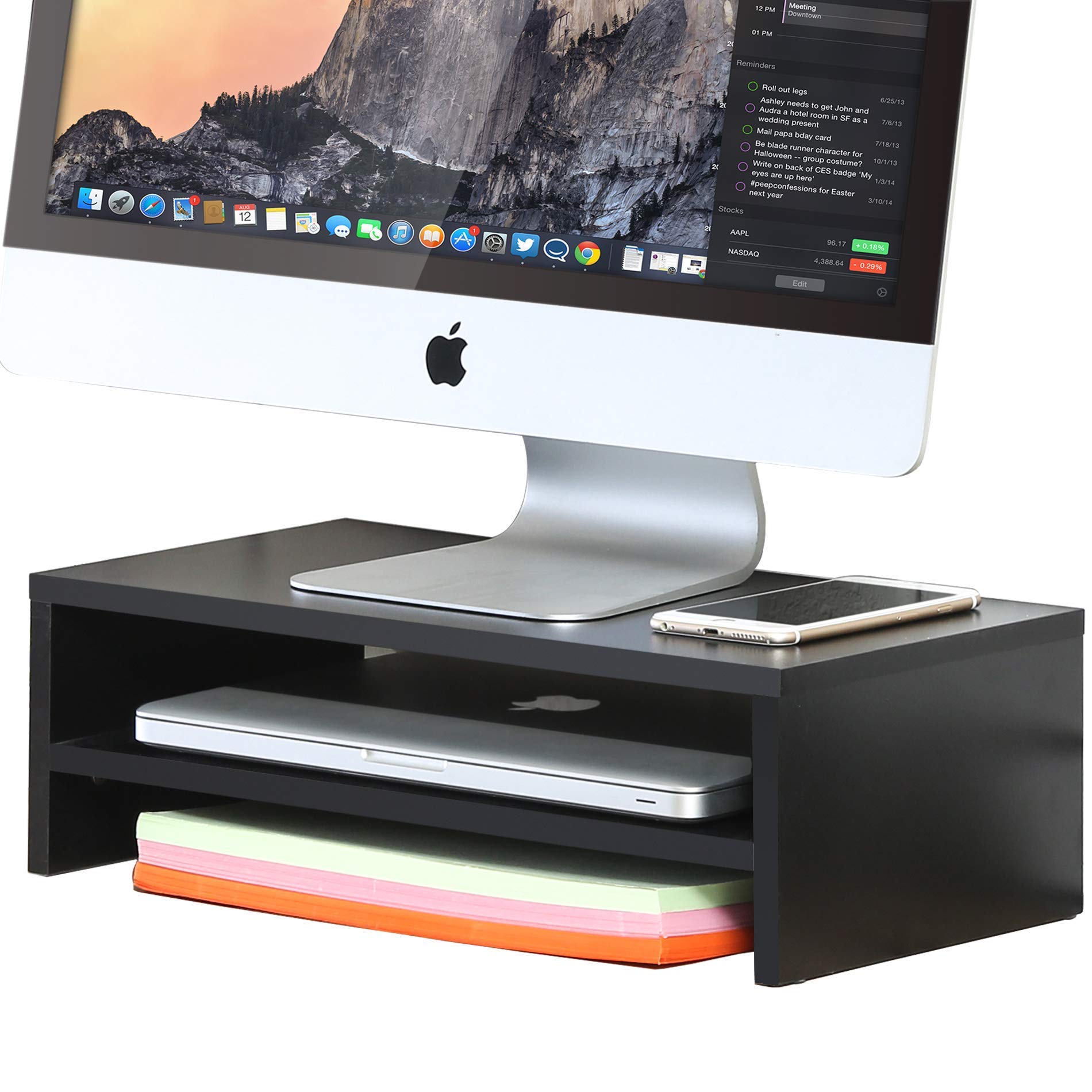 FITUEYES Adjustable Standing Desk Converter - Ergonomic Sit Stand Monitor Riser for Desktop & Laptop (Up to 35 lbs) - Perfect for Home Office, Gaming & Workstation Setup
