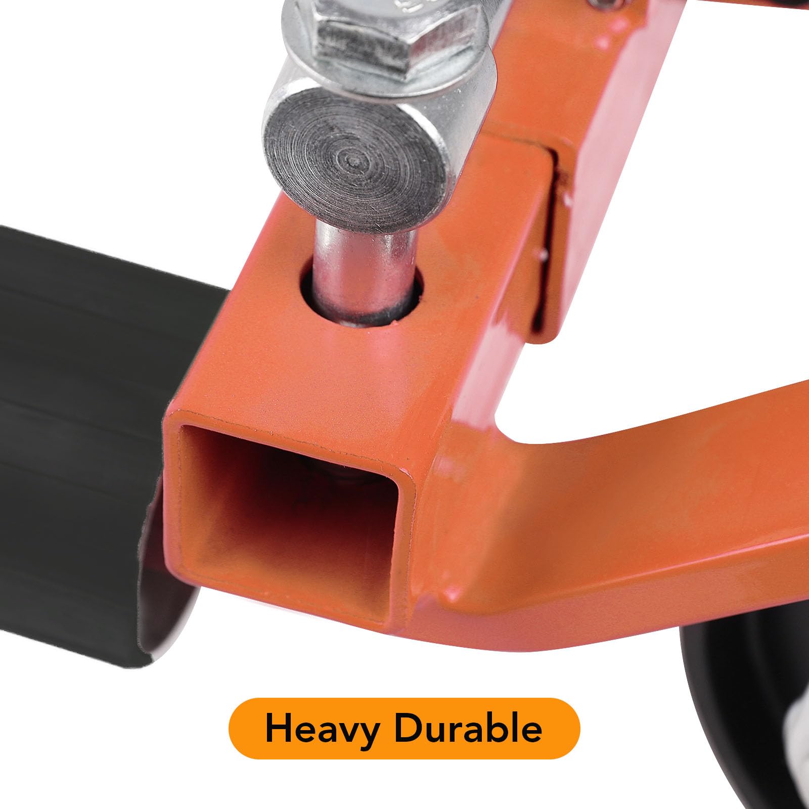 4PC Heavy Duty Wheel Dolly Set - 1500LBS Capacity Car Dolly with Hydraulic Tire Jack for Vehicle Positioning - Perfect for Truck, RV, Trailer & Auto Repair Shops (Orange) - Ideal for Garage Maintenance, Tire Changes & Vehicle Storage