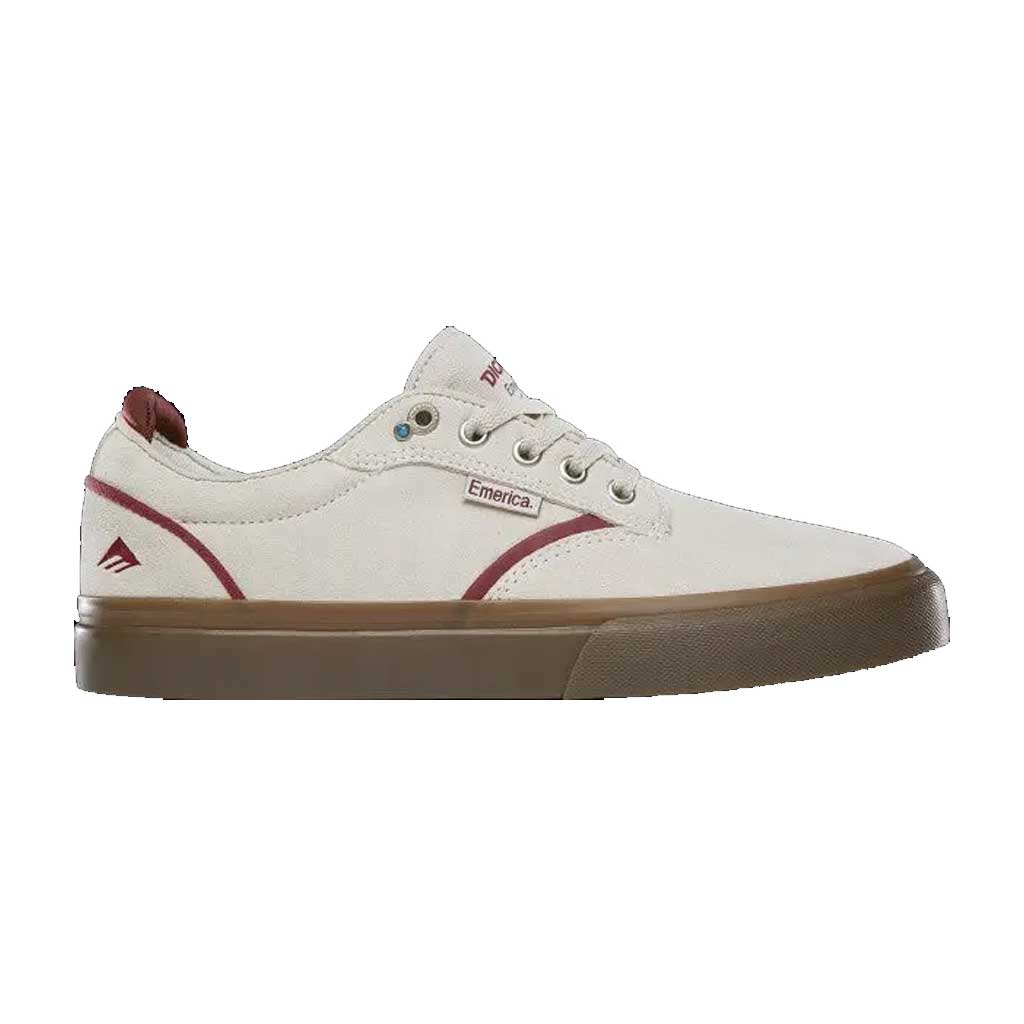 Emerica Dickson Skate Shoes - White, Red & Gum Color Options | Durable & Stylish Sneakers for Skateboarding & Streetwear Fashion