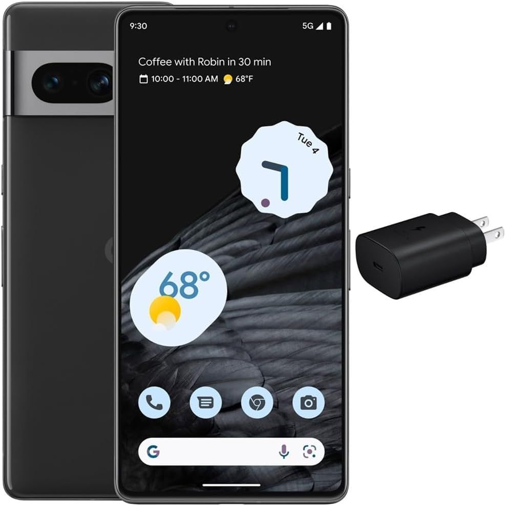 Google Pixel 7 128GB Unlocked Smartphone (Obsidian Black) - Verizon Compatible, Fast Charging, Great Camera for Photography & Streaming