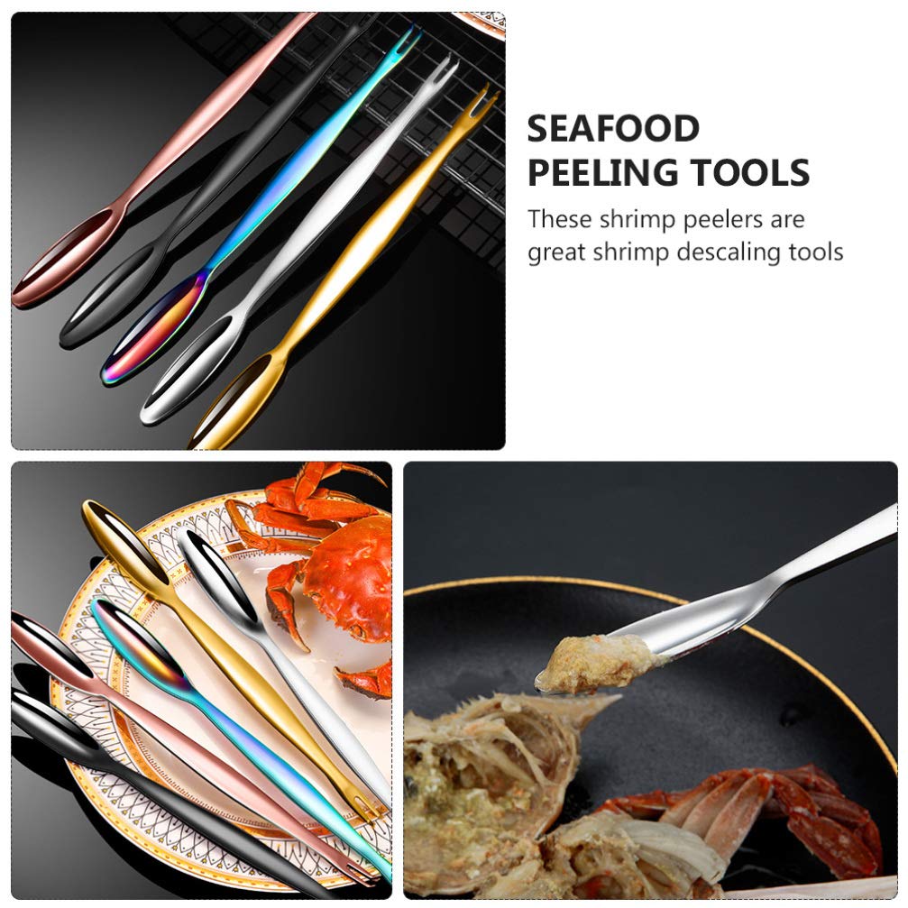 Premium 3-Piece Stainless Steel Seafood Tool Set - Crab Crackers, Oyster Shucker & Lobster Picks - Rose Gold Shell Openers for Crab, Shrimp, Pecan & Cookies | Perfect for Seafood Lovers, Dinner Parties & Home Cooking