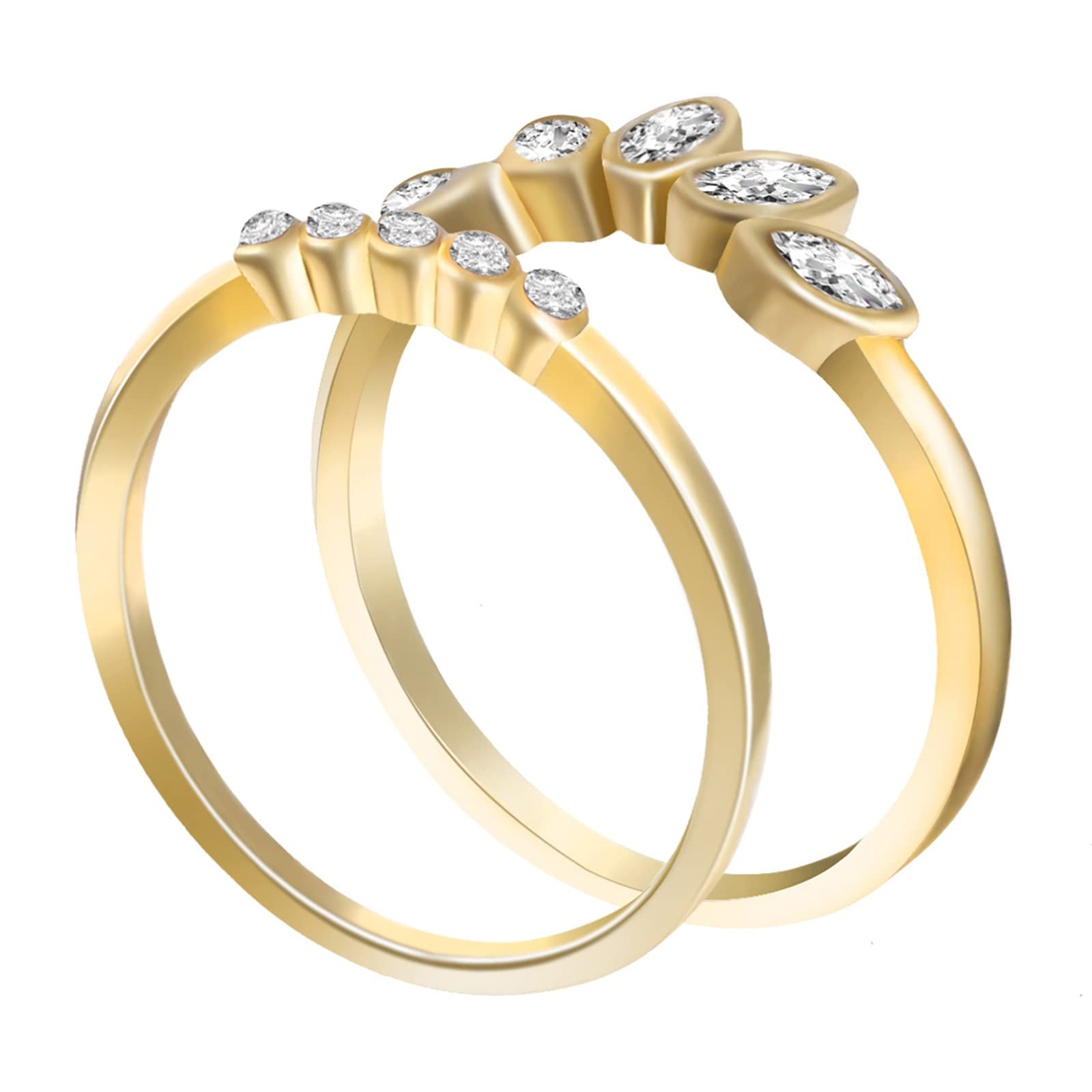 Personalized Engraved Rose Gold Diamond Ring for Women - Elegant Fashion Jewelry Set, Perfect for Engagement, Wedding, Anniversary & Everyday Wear