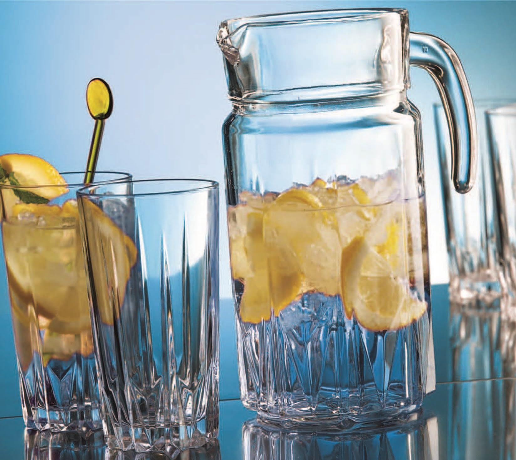 Glaver's Old Fashioned Highball Glass Cups - Set of 10 Elegant Diamond Cut 15oz Bar Glasses for Water, Juice, Beer & Cocktails | Perfect for Home Bars, Parties & Restaurants
