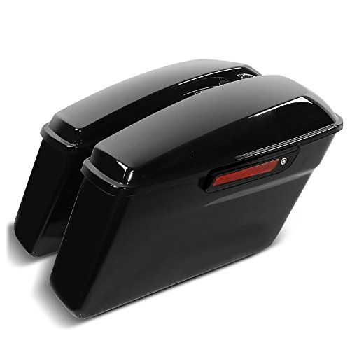 Harley Davidson Touring Model Saddlebags (2014-2023) - Heavy Duty Black Hard Motorcycle Luggage for Road Trips & Long Distance Travel