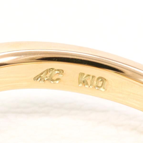 4℃ K10PG Diamond Ring for Women - Elegant 10K Rose Gold Plated Band with Sparkling Stones | Perfect for Engagement, Wedding, Anniversary & Special Occasions