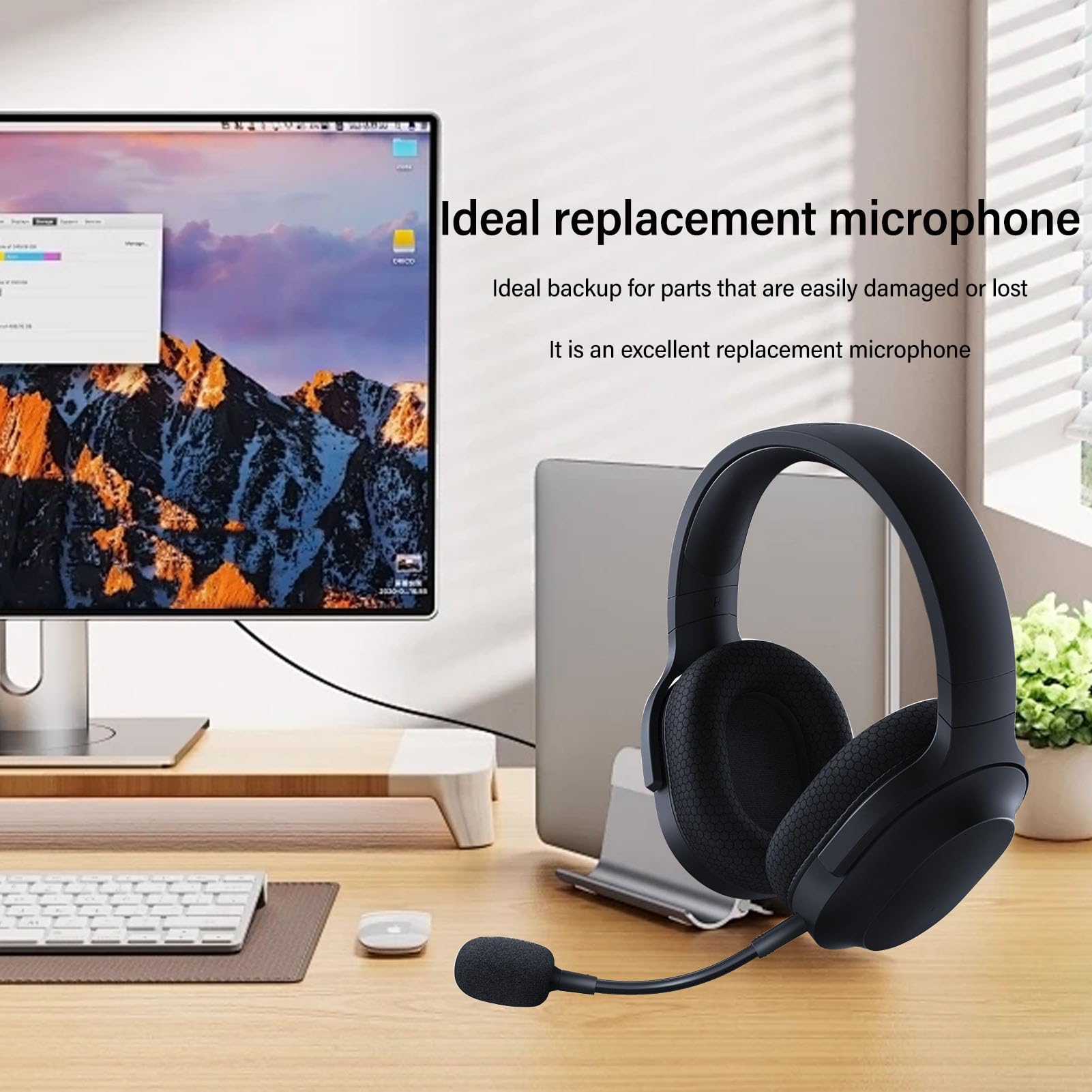 CCYLEZ 3.5mm Detachable Gaming Boom Mic Replacement - Noise Cancelling Microphone for Wireless Gaming Headsets with Flexible Bendable Arm - Crystal Clear Voice Pickup (Black) | Perfect for PC Gaming, Streaming, Zoom Calls & Online Meetings